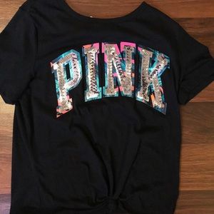 PINK Crop Tee